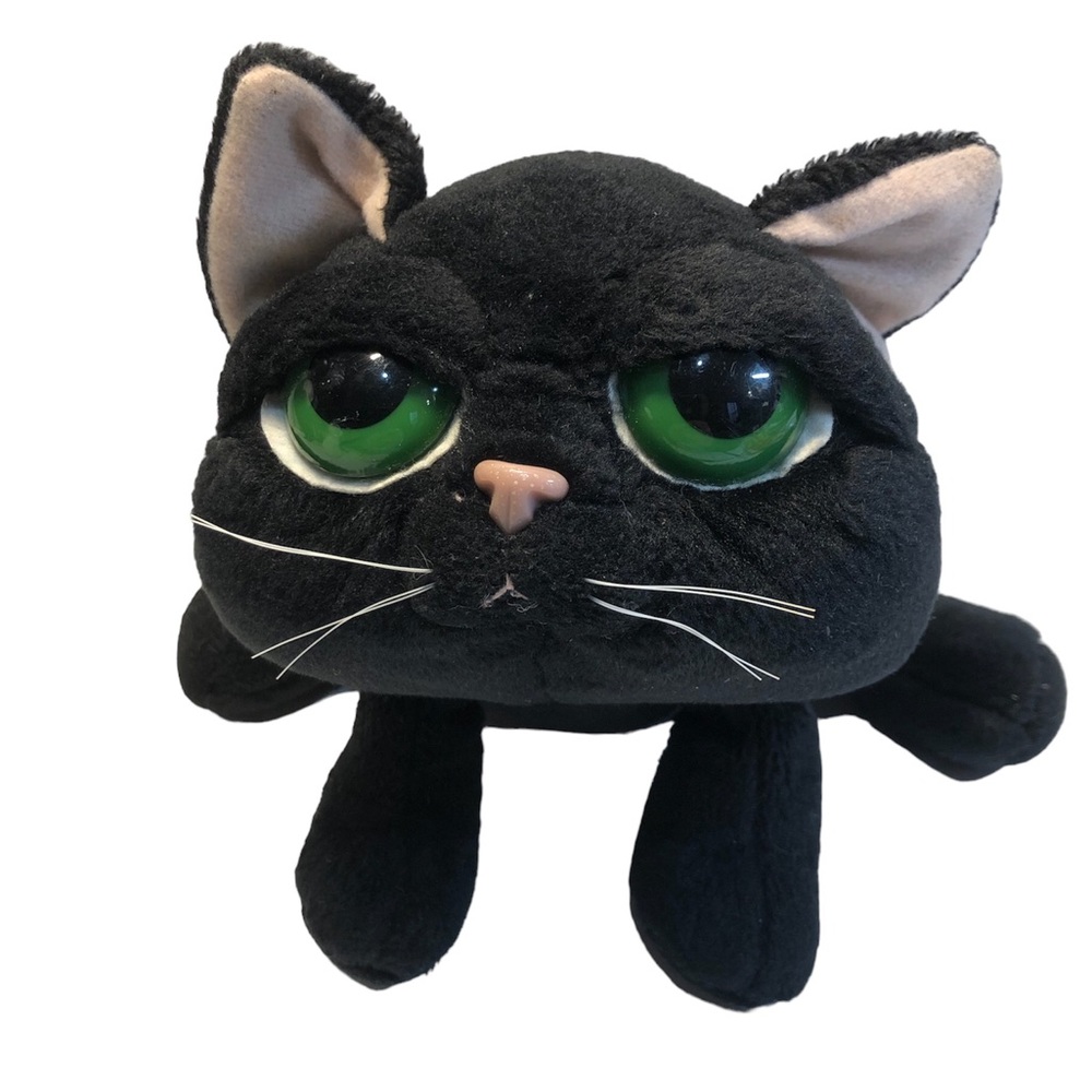 Vintage Russ Shadow big eyed Black cat  11" Plush